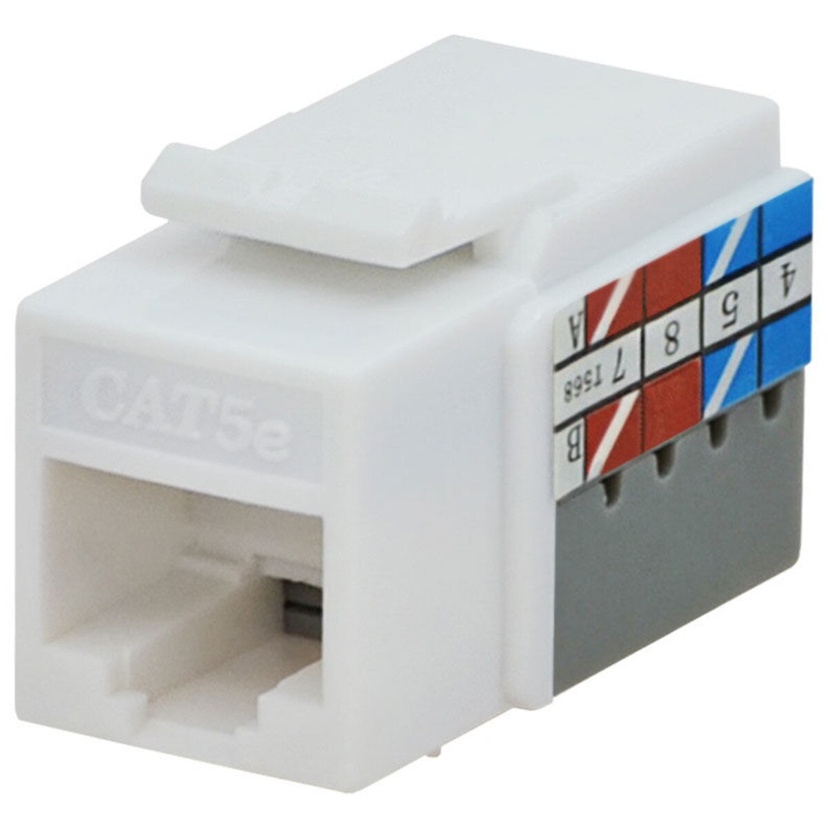 203425WH Keystone Cat 5e Data Jack White